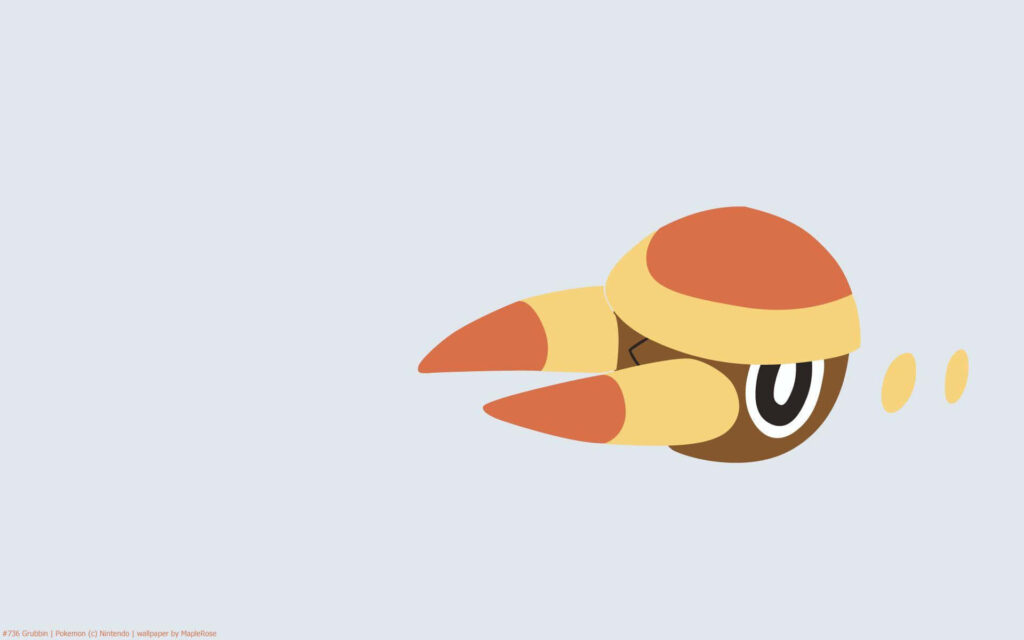Minimalist Character Wallpaper: Bright Orange & Yellow on Light Blue