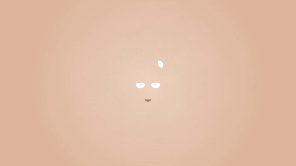Minimalist Character Wallpaper: Clean Design with Neutral Tones