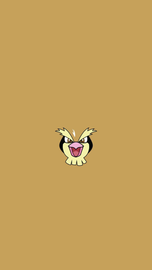 Minimalist Character Wallpaper on Solid Tan Background