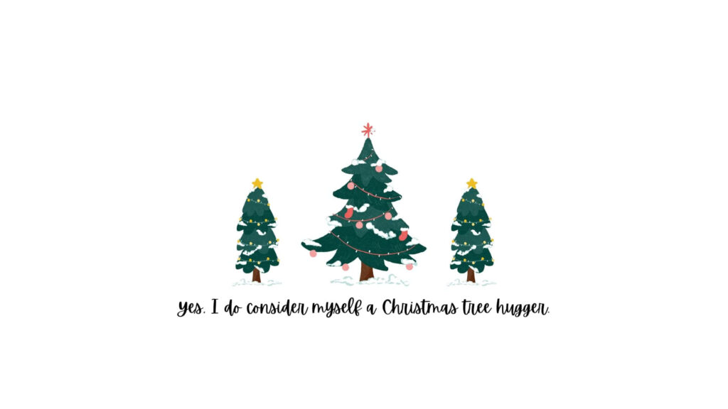 Minimalist Christmas Trees Wallpaper: Festive & Whimsical Design