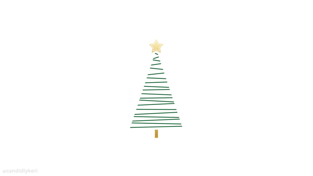 Minimalist Christmas Wallpaper: Simple Green Tree on White Background
