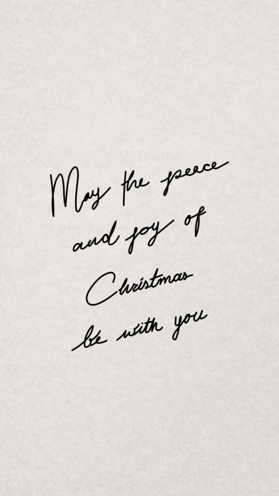 Elegant Christmas Wallpaper: Handwritten Script & Textured Background
