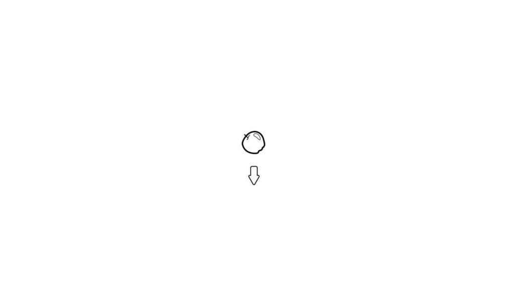 Minimalist Clock and Arrow Wallpaper - Clean White Background Design