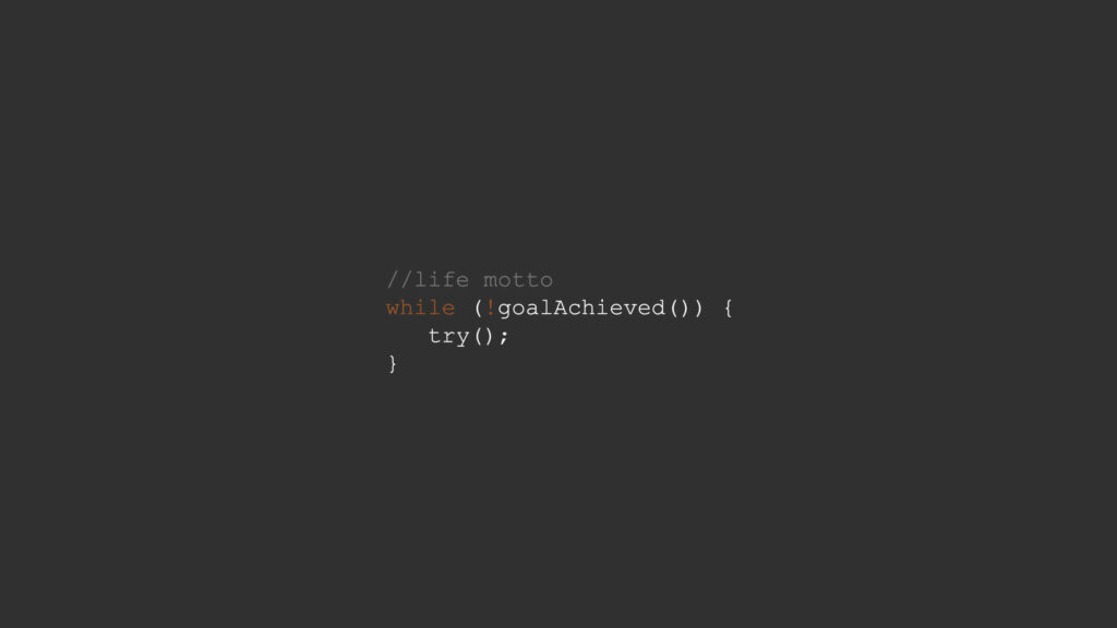 Minimalist Coding Motto Wallpaper: Embrace Persistence & Effort