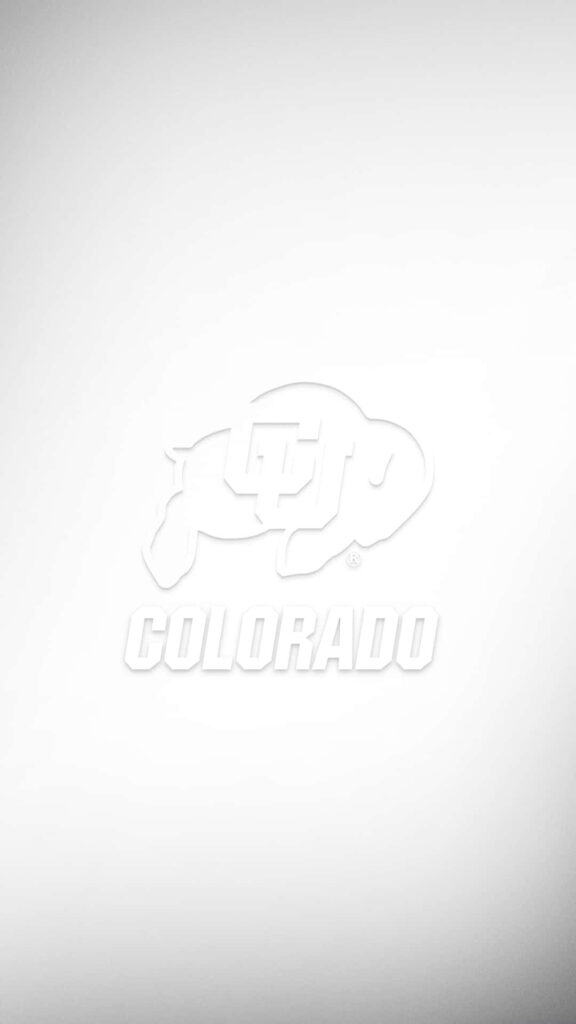 Embossed Colorado Buffaloes logo on minimalist white background modern school spirit wallpaper
