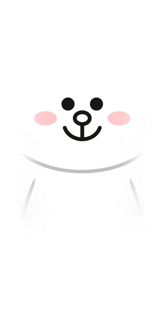 Minimalist iPhone Wallpaper: Adorable Cony from Line Friends