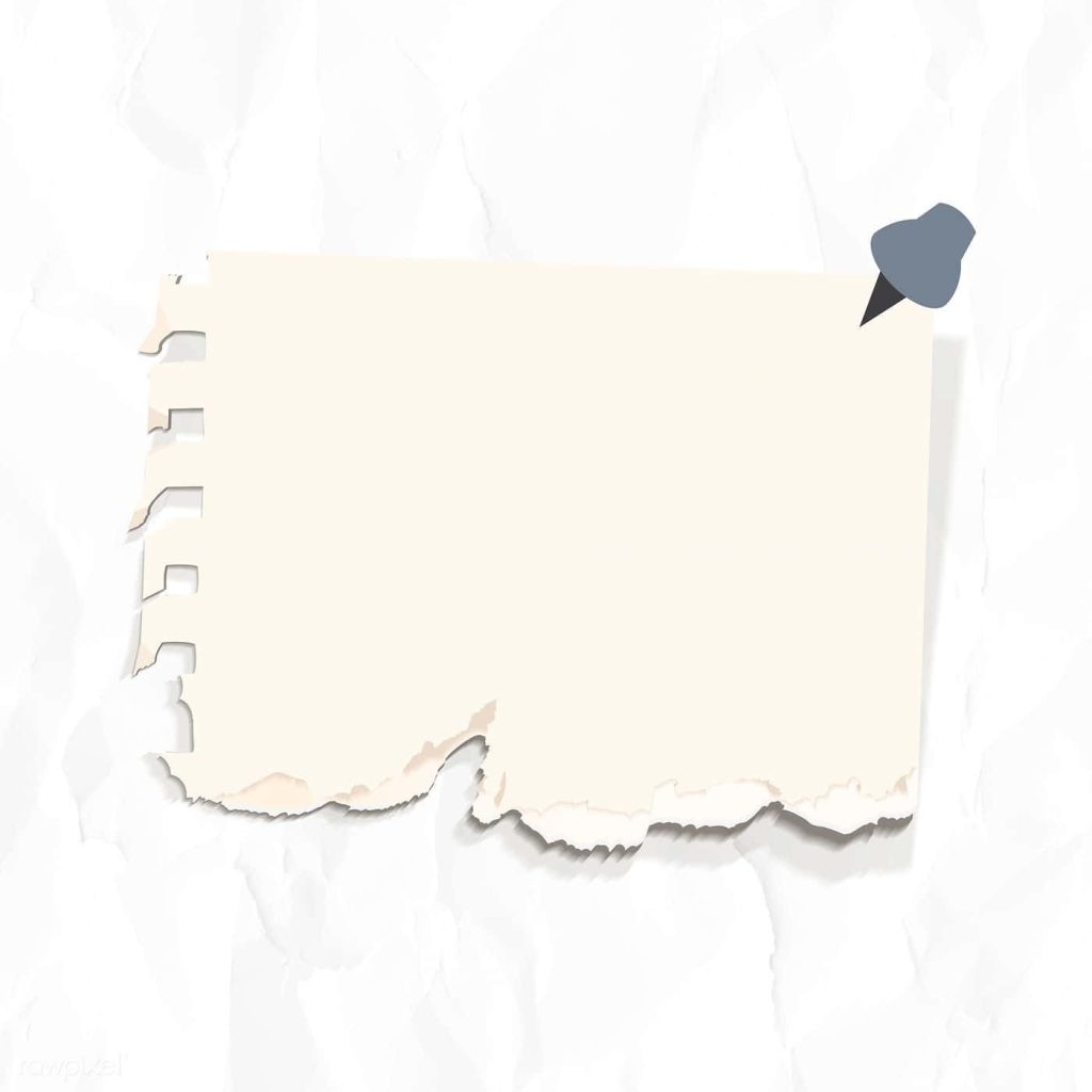 Minimalist cream torn paper pinned on white crumpled background clean textured wallpaper