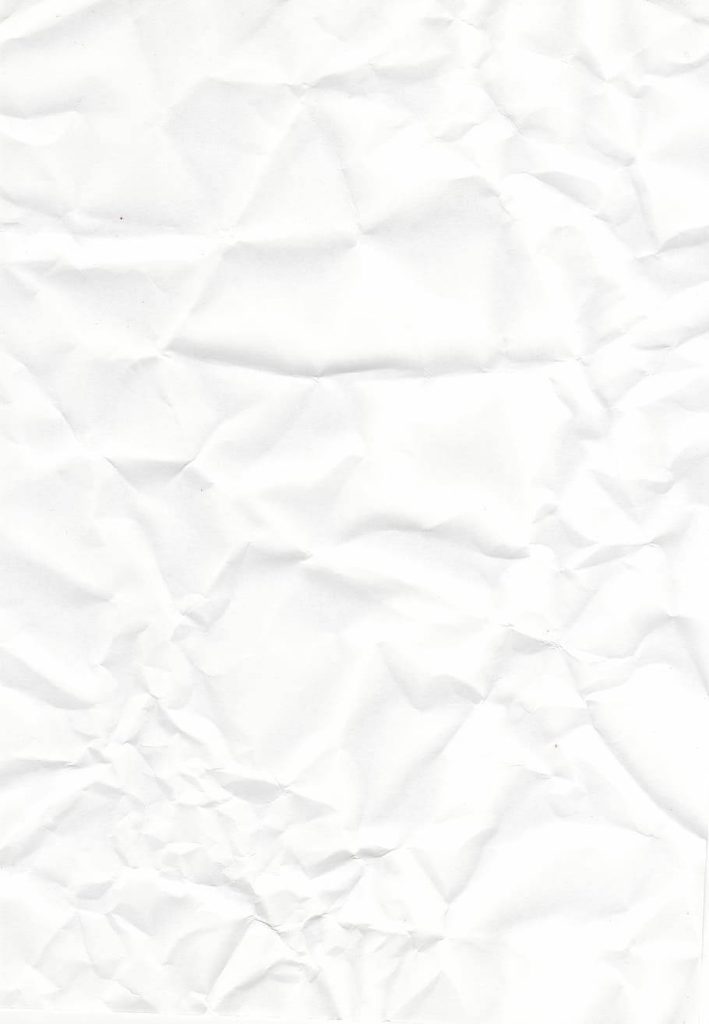 Minimalist white crumpled paper wallpaper with soft shadows and intricate textured creases