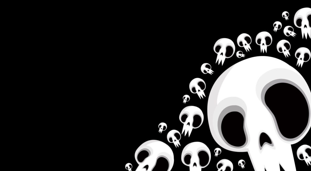 Minimalist Cute Skeleton iPhone Wallpaper - Charming Skull Designs