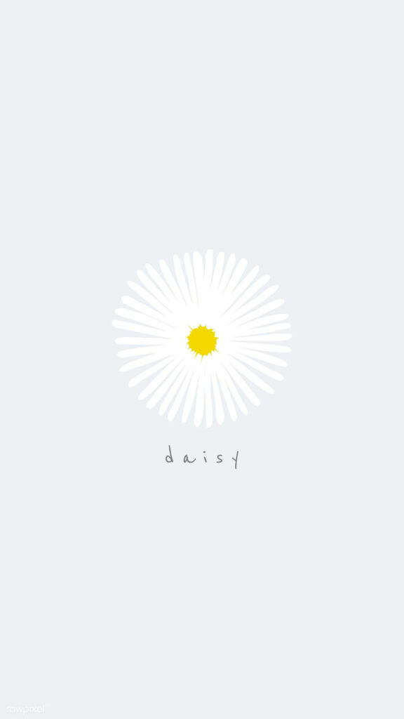 Minimalist Daisy Wallpaper for iPhone: Serene Pastel Background