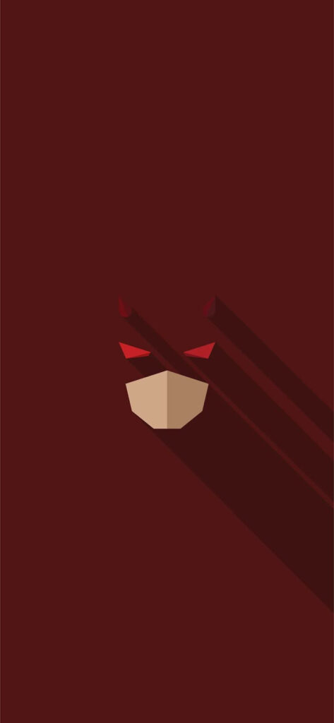 Minimalist Maroon Daredevil Wallpaper: Iconic Mask & Geometric Design