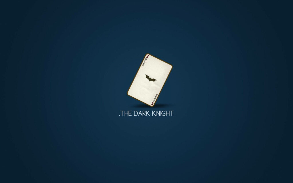 Minimalist Dark Knight Tablet Wallpaper: Bat Symbol on Blue