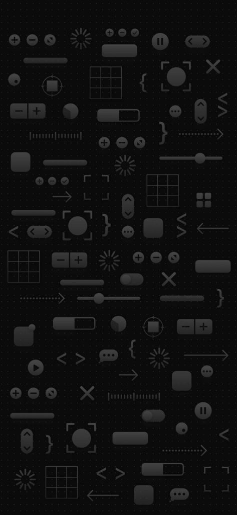 Minimalist iPhone wallpaper with dark background and modern UI UX design pattern elements