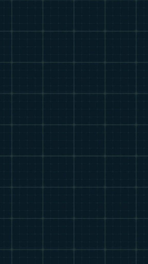 Dark mobile wallpaper with thin green grid lines on navy blue minimalist tech background