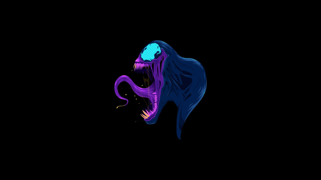 Minimalist Dark Purple-Blue Creature Wallpaper for Inspiring Atmosphere