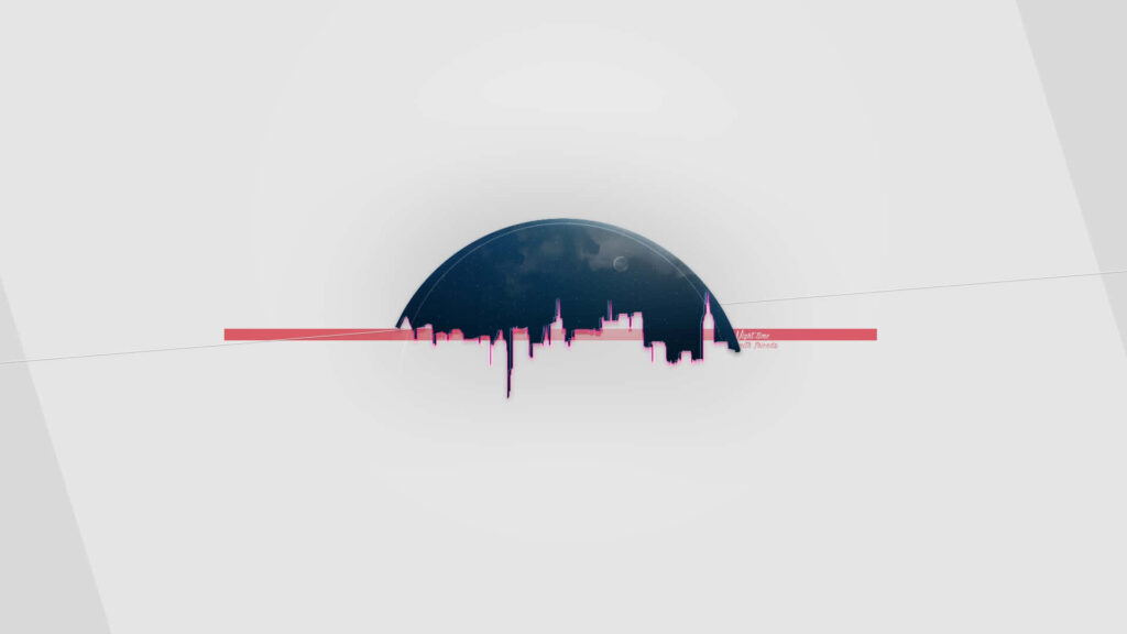 Minimalist Dark Soundwave Wallpaper on Light Background