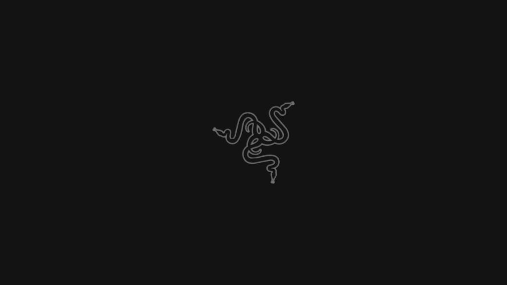 Minimalist Dark Background Wallpaper: Tri-Headed Serpent Design