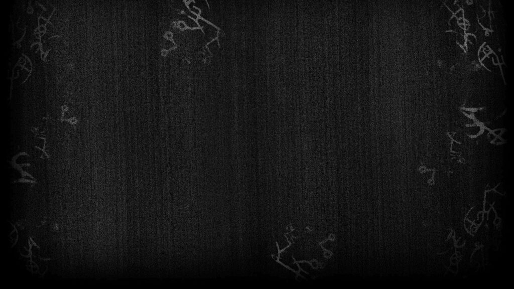 Minimalist Dark-Themed Wallpaper with Cryptic Abstract Symbols