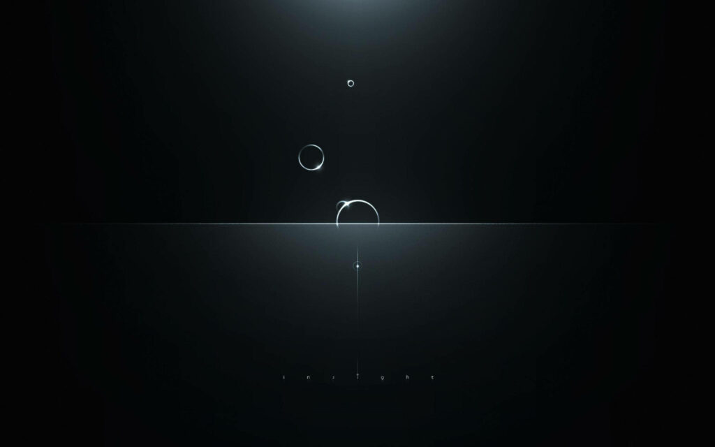 Minimalist Dark Wallpaper with Geometric Shapes & Soft Lighting