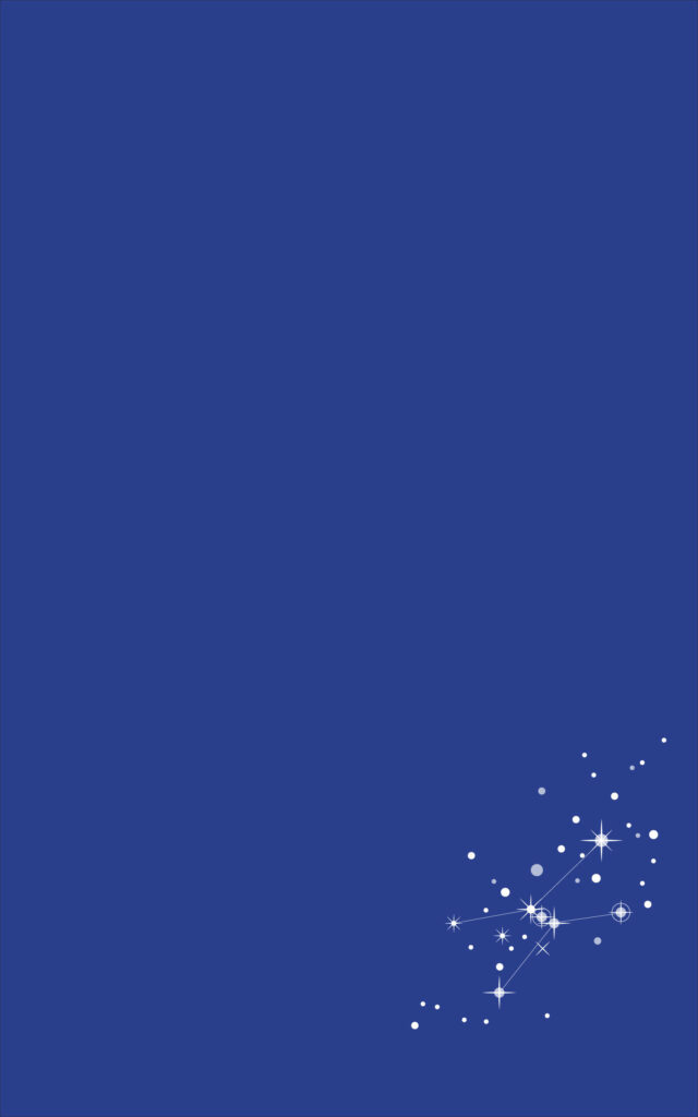 Minimalist Deep Blue iPad Wallpaper with White Constellations