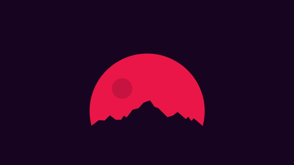 Majestic Lunar Glow: Mesmerizing Minimalism in 1366x768 Wallpaper