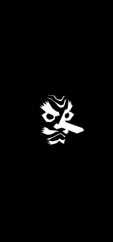 Minimalist Black Mask Wallpaper for AMOLED | Demon Slayer Inspired