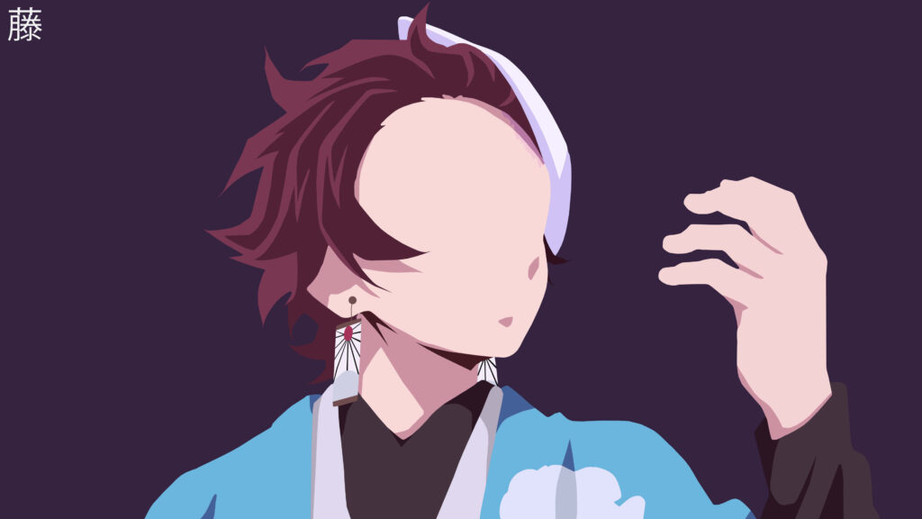 Minimalist Demon Slayer Wallpaper: Faceless Heroic Art Background