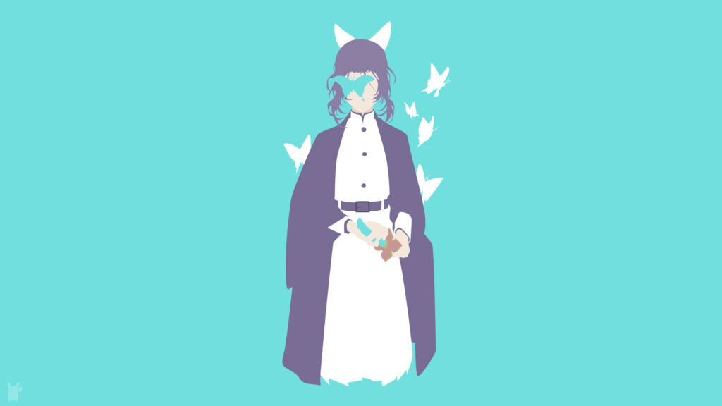 Minimalist Demon Slaying Wallpaper: Serenity Meets Intensity