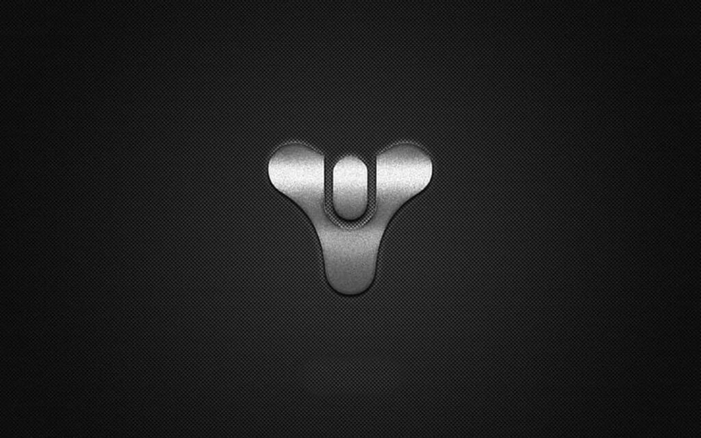 Minimalist Destiny Logo Wallpaper: Sleek Dark Background Design