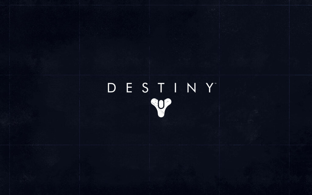 Minimalist Destiny Logo Wallpaper: Sleek Dark Background Design