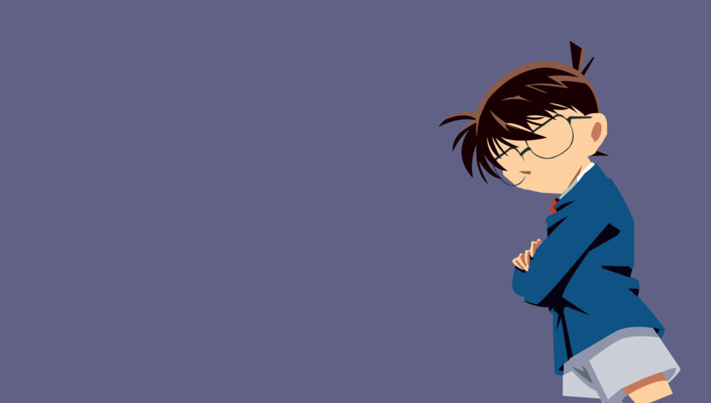 Minimalist Detective Conan Wallpaper: Elegant Design & Clean Lines