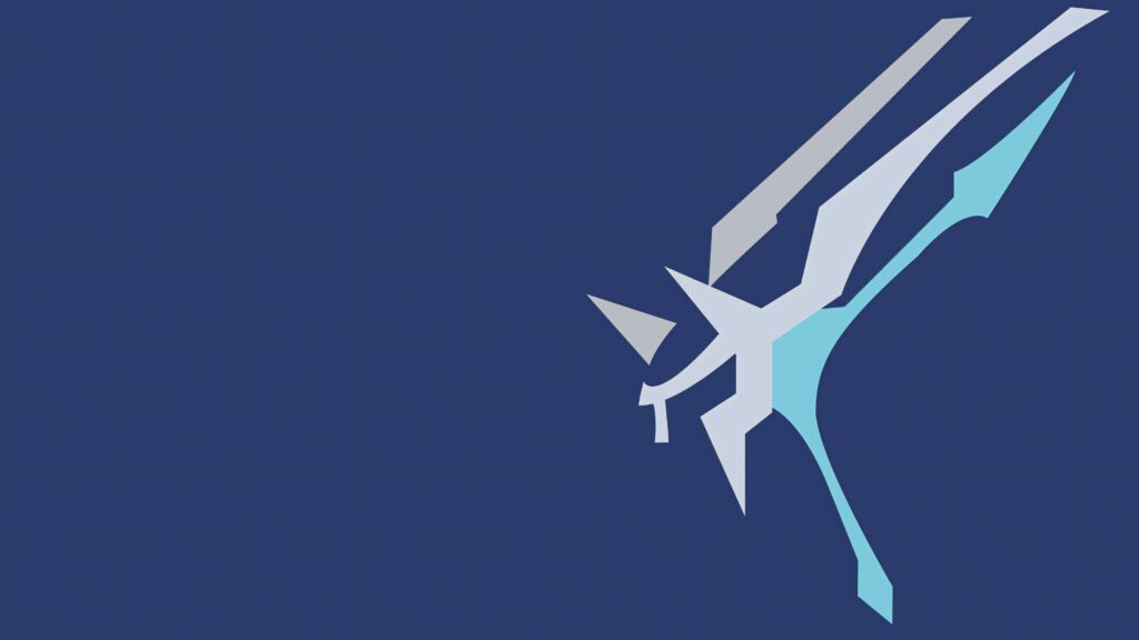 Minimalist Dialga animated wallpaper abstract blue silver legendary Pokémon navy background