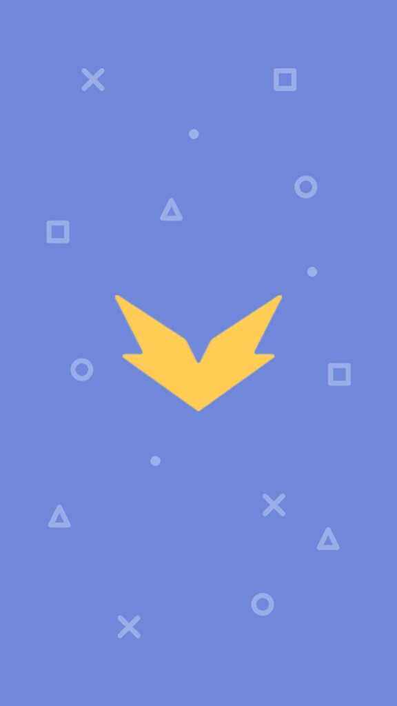 Minimalist Discord Hypesquad logo in bold yellow on soft blue background with geometric accents Wallpaper