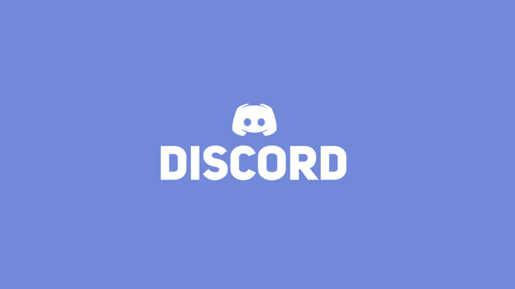 Minimalist Discord Logo Wallpaper on Soothing Blue Background