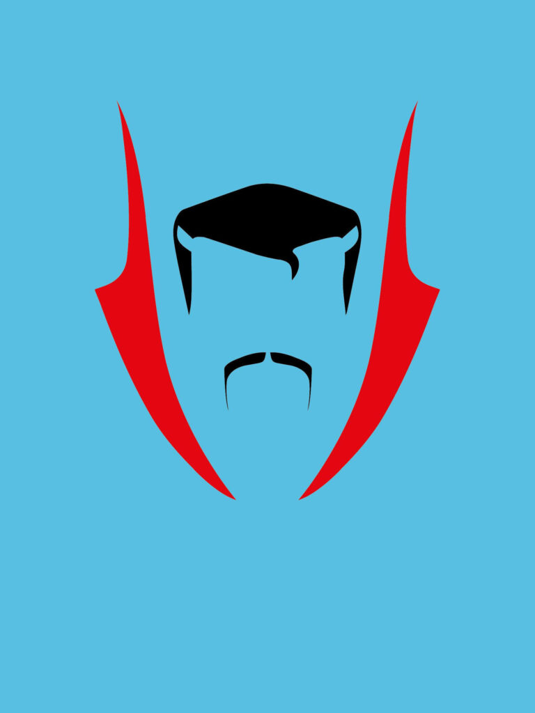 Minimalist Doctor Strange Wallpaper - Abstract Design on Light Blue