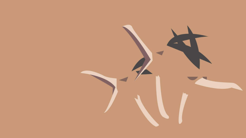 Minimalist Dodrio Wallpaper: Iconic Design on Beige Background