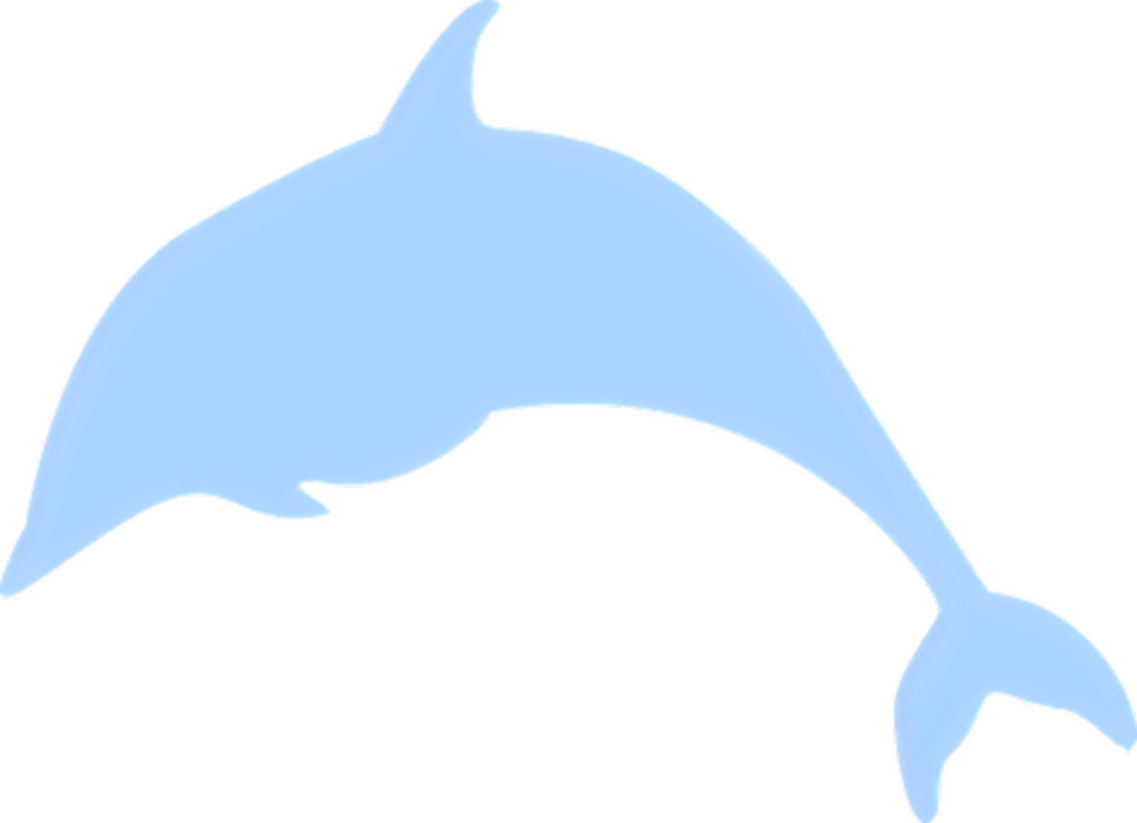 Minimalist Dolphin Wallpaper in Soft Blue - Calming Ocean Background
