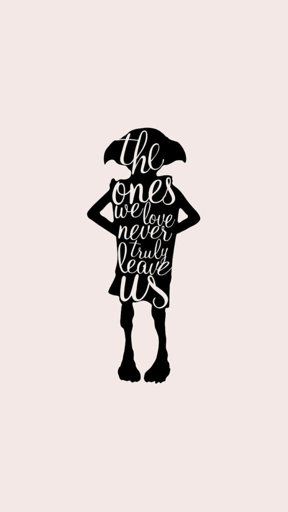 Minimalist Elf Silhouette Wallpaper with Heartfelt Quote