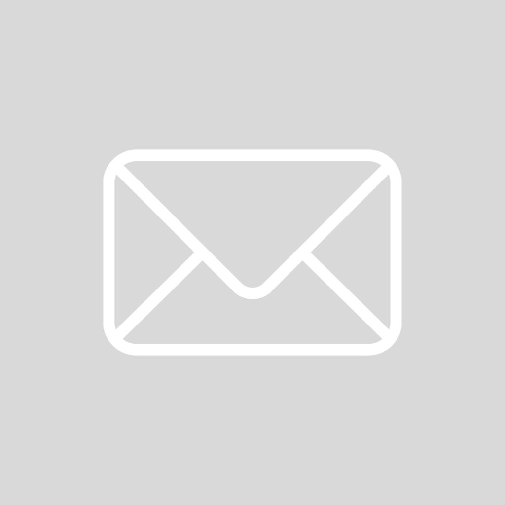 Minimalist white line-art envelope icon on light grey background email communication wallpaper