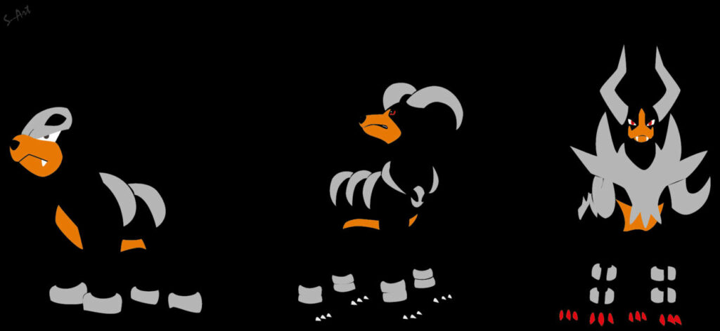 Minimalist Evolutionary Creature Wallpaper on Sleek Black Background