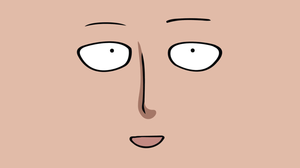 Minimalist Face Wallpaper: Simple, Expressive Art with Wide Eyes