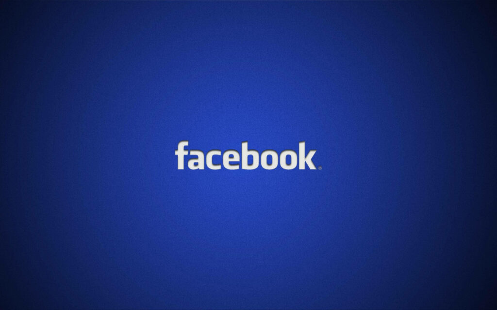 Facebook wallpaper with lowercase logo on smooth blue gradient background minimal digital design