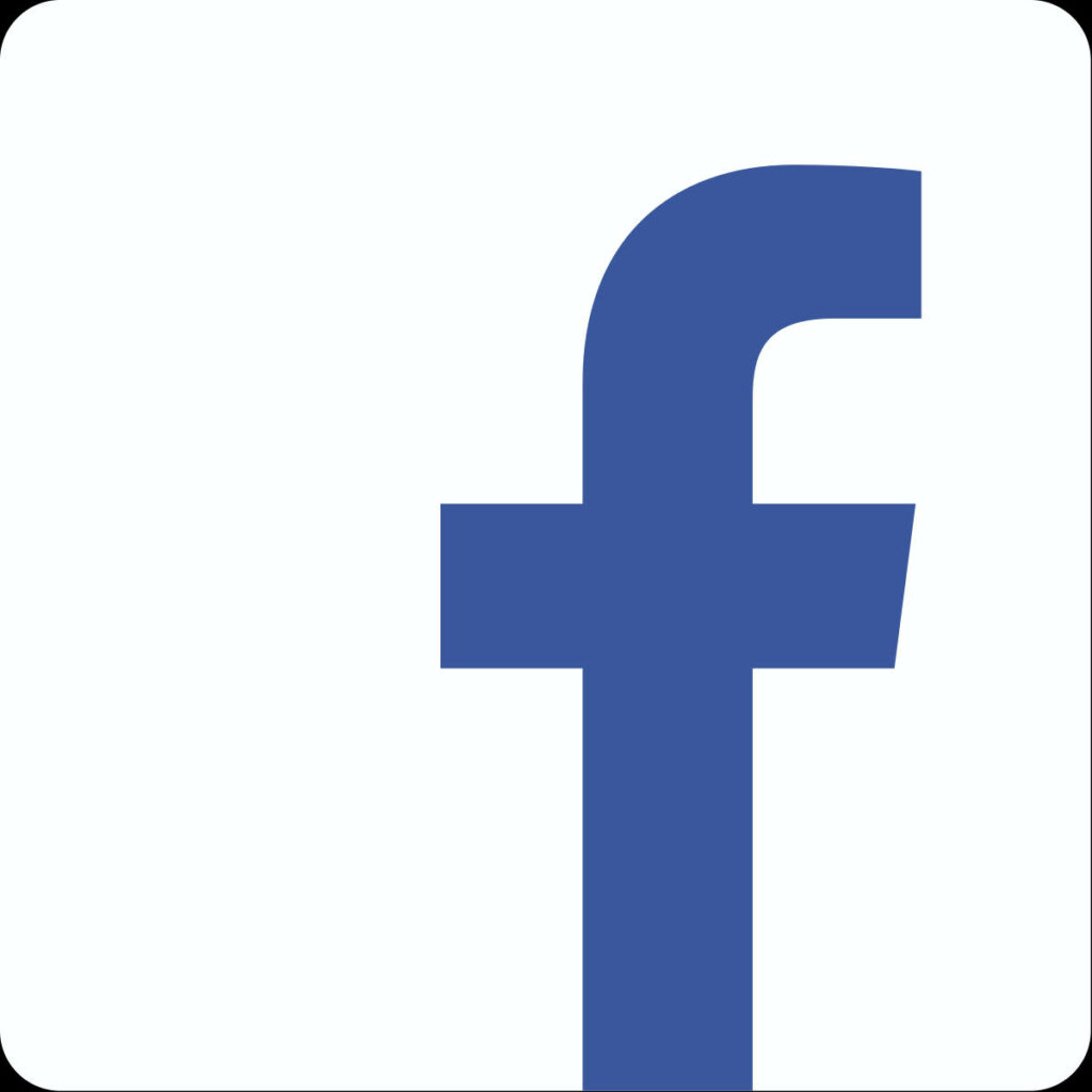 Facebook logo wallpaper featuring bold blue letter F on white minimalist background