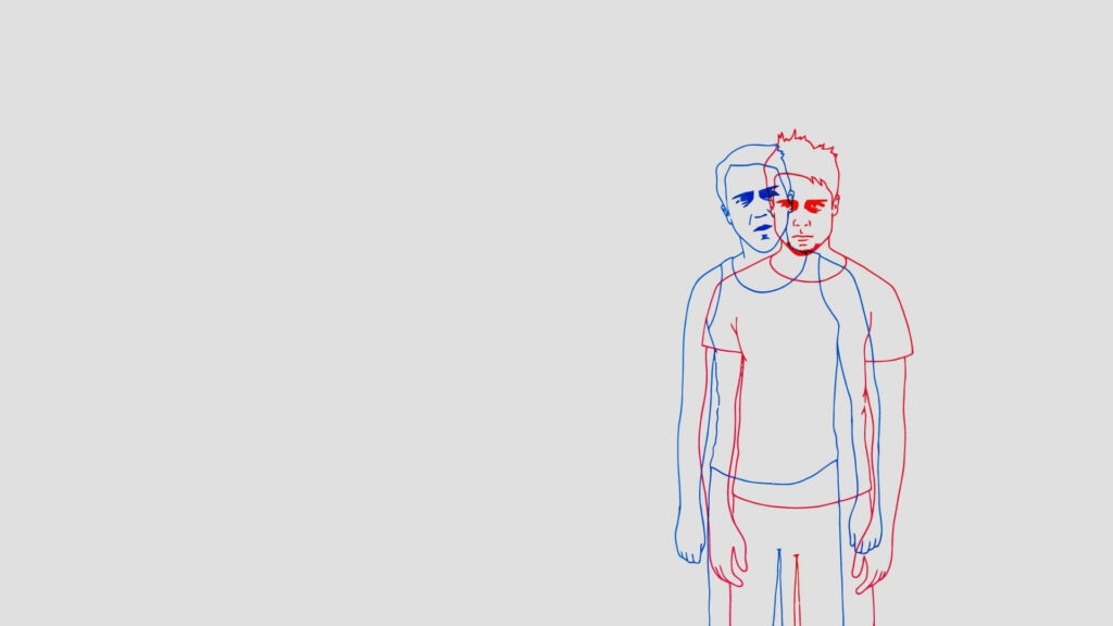 Minimalist Fight Club Wallpaper: Duality in Abstract Design
