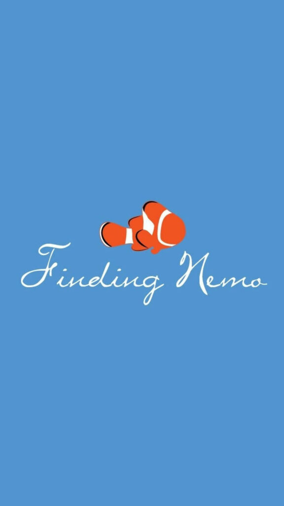 Vibrant Minimalist Finding Nemo Wallpaper with Marlin in Vector Art