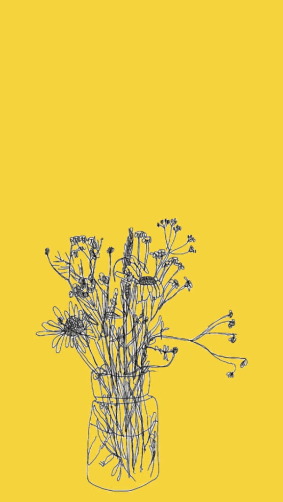 Minimalist Flower Vase Wallpaper - Modern Aesthetic for iPhone