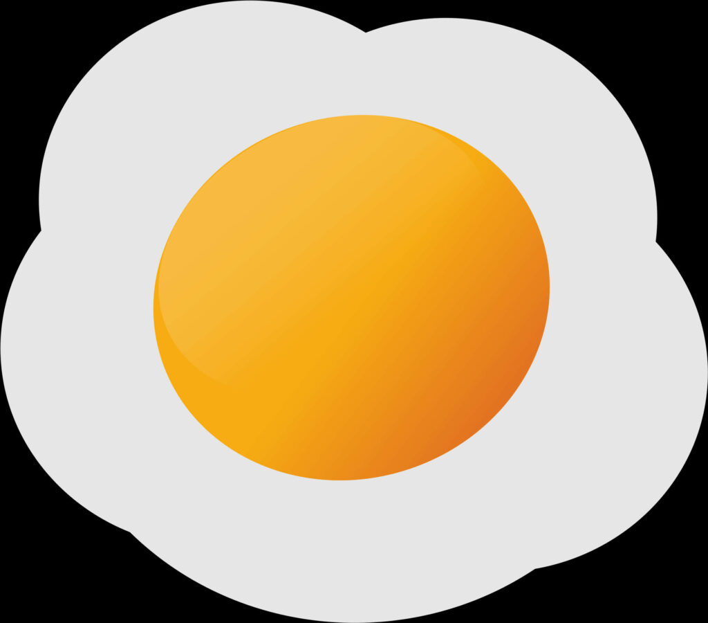 Minimalist Fried Egg Vector Illustration - Perfect for Food Graphics Wallpaper