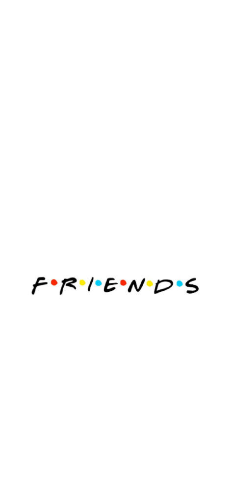 Minimalist Friends TV Show Logo Wallpaper - Clean White Design