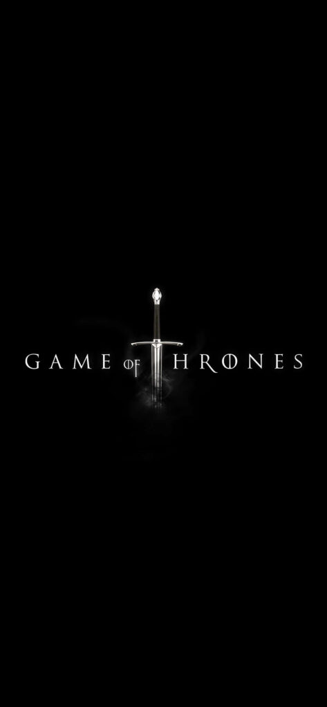 Minimalist Game of Thrones Wallpaper: Iconic Sword & Title for iPhone