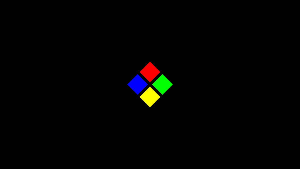 Minimalist Gaming Wallpaper: Bold Diamond Design on Black Background